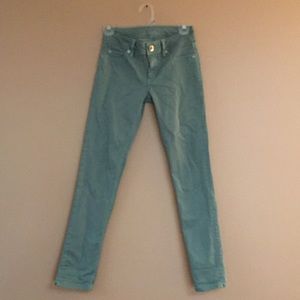 DL1961 Dark green straight leg pants